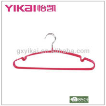 Red color PVC coated metal shirt hanger